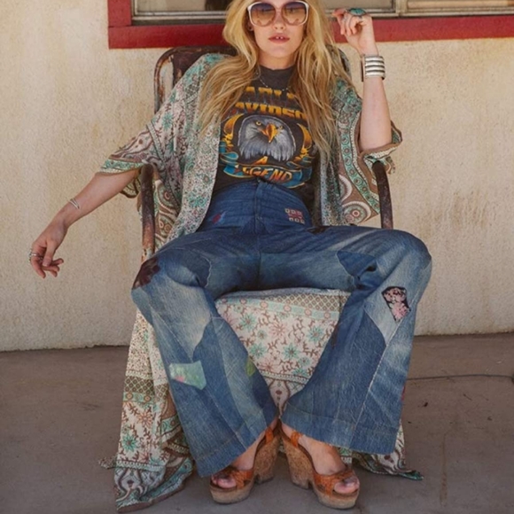 SALE! New BOHO Paisley Kimono Cover up Duster - Picture 9 of 16